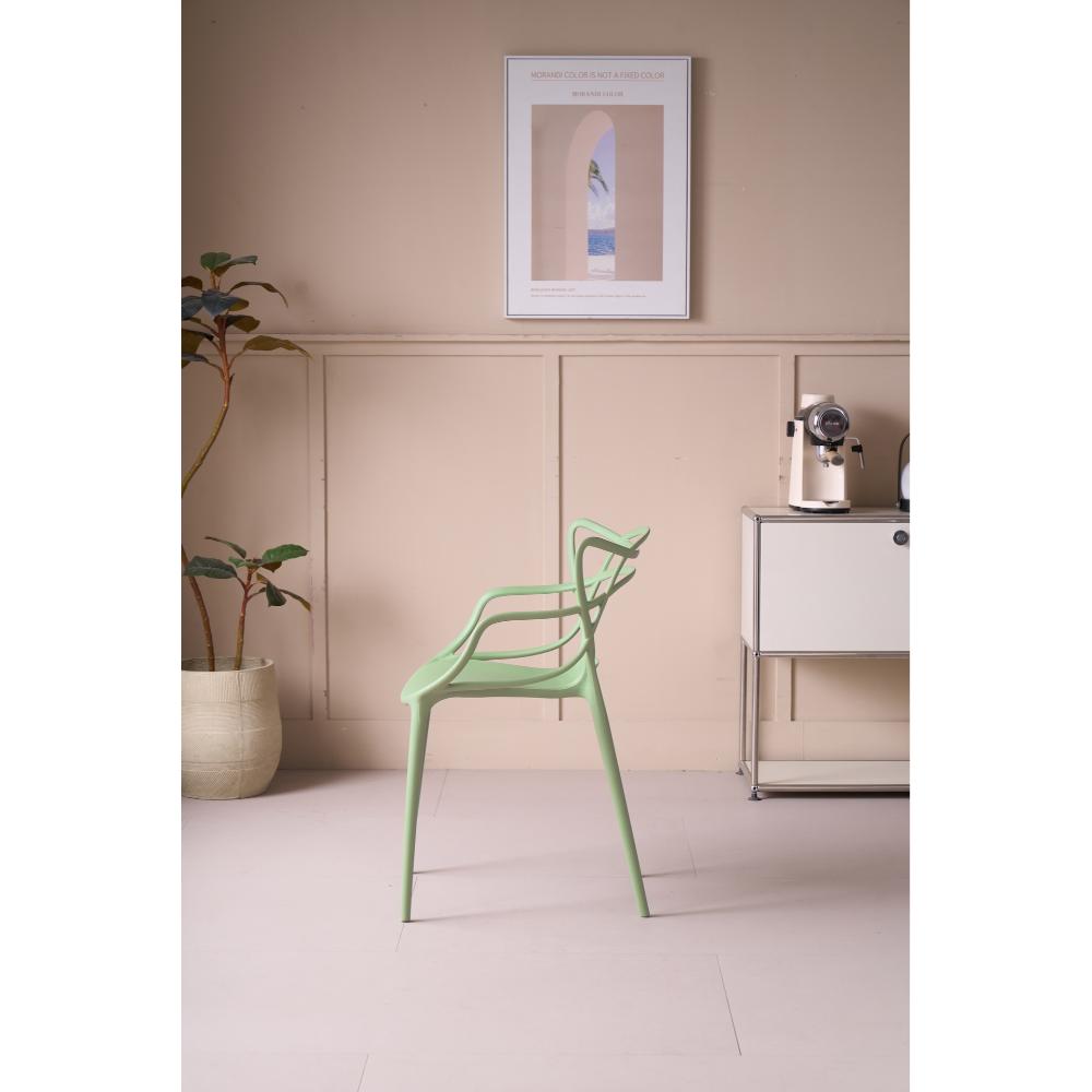 Silla Palermo, Verde Claro, Con espaldar y diseño Moderno X2