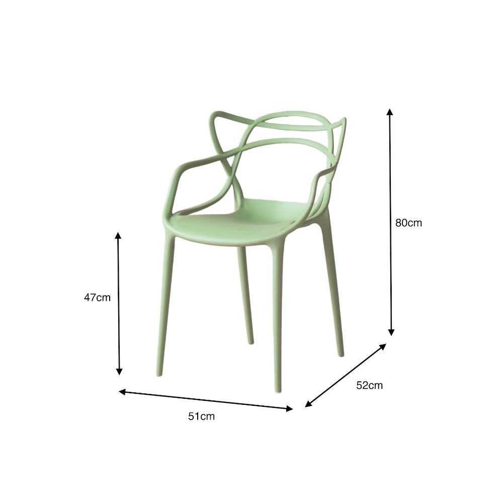Silla Palermo, Verde Claro, Con espaldar y diseño Moderno X2