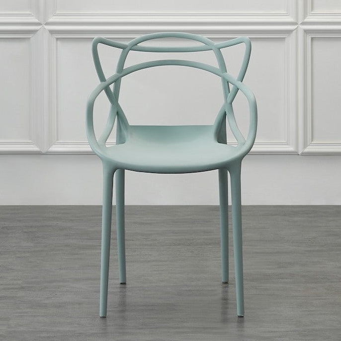 Set de 2 Sillas Palermo, Color Azul Claro, con Espaldar y Diseño Moderno