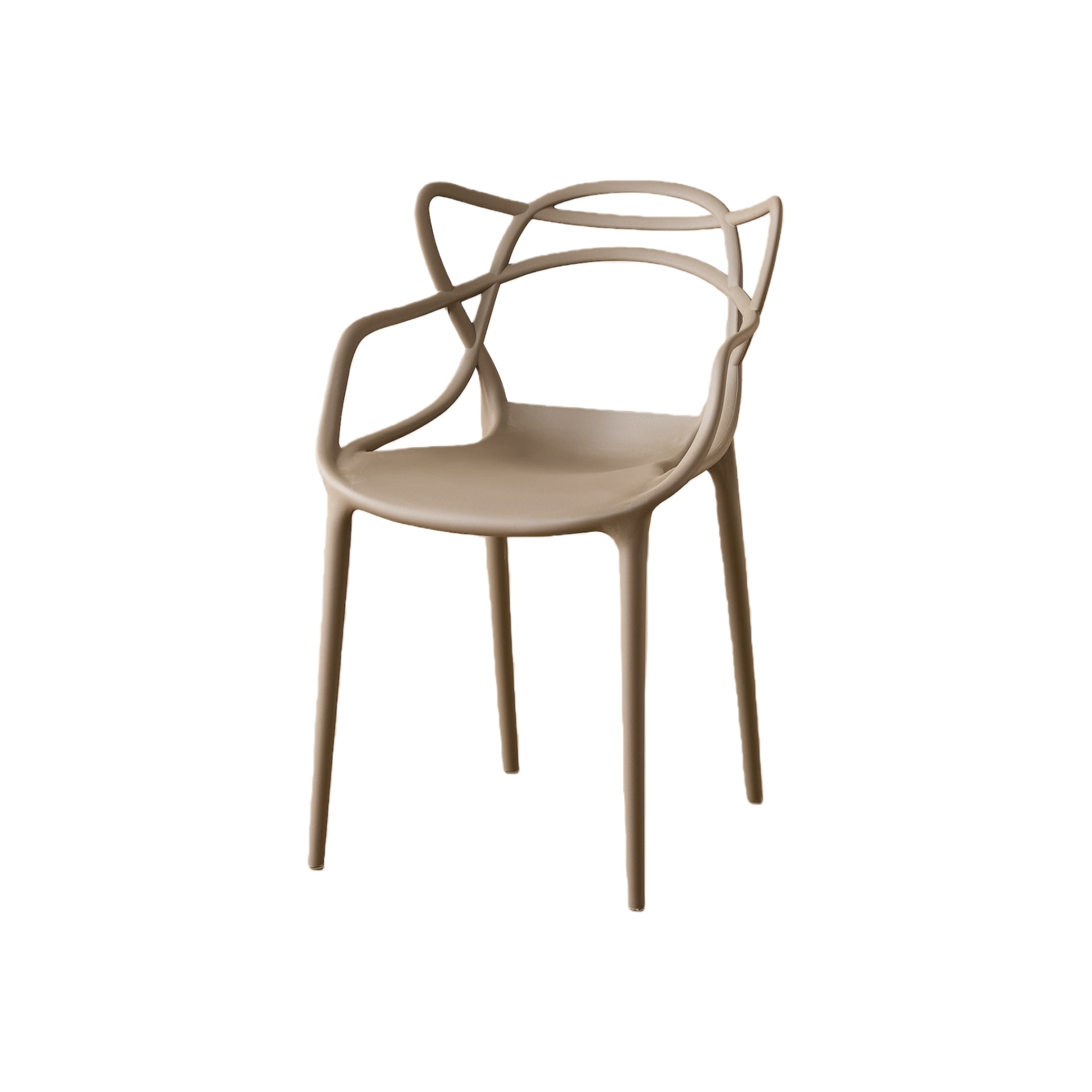 Silla Palermo, Color Taupe, Con espaldar y diseño Moderno