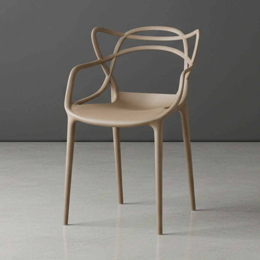Silla Palermo, Color Taupe, Con espaldar y diseño Moderno