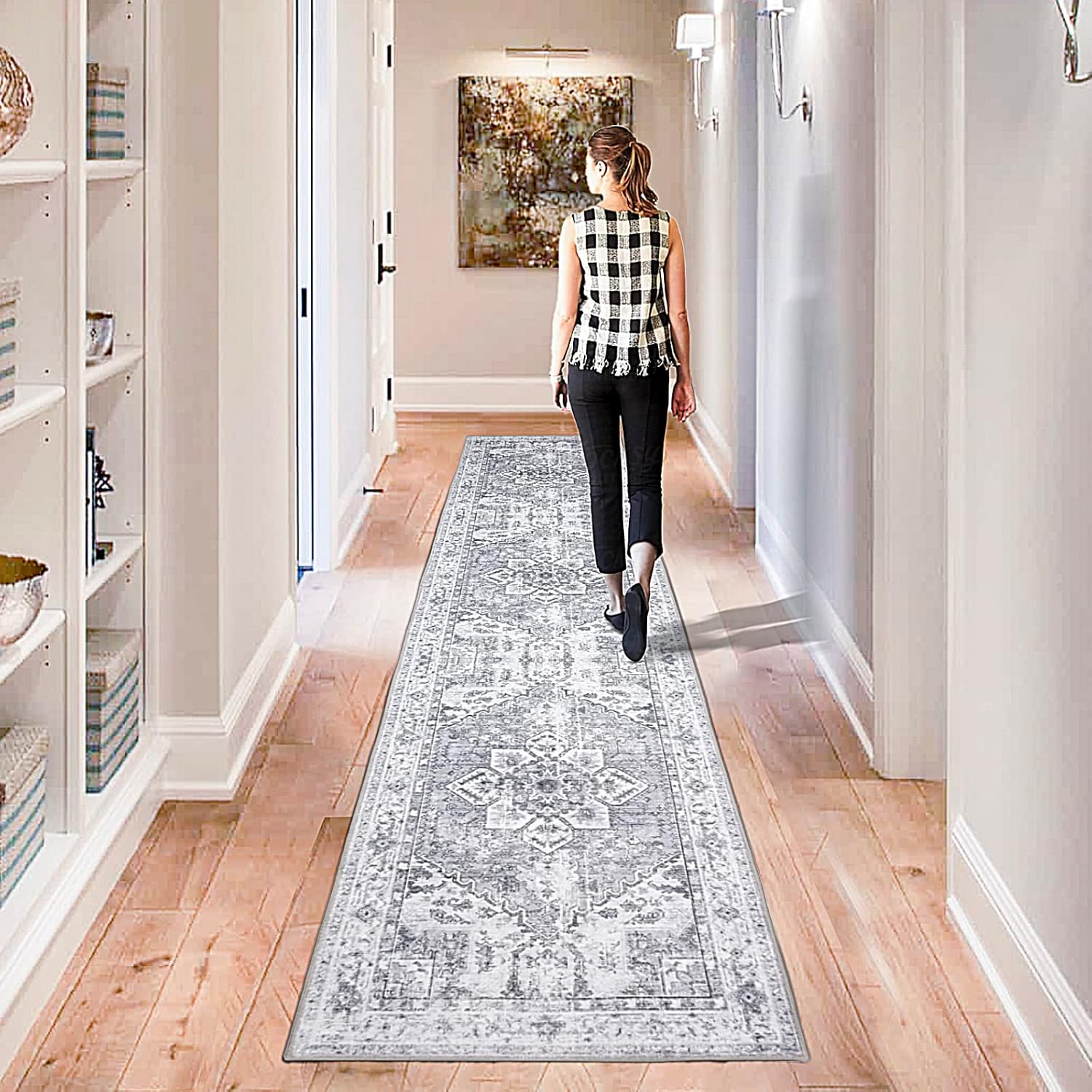 Alfombra lavable de 2 x 10 pies, para pasillo, lavandería, cocina, entrada,