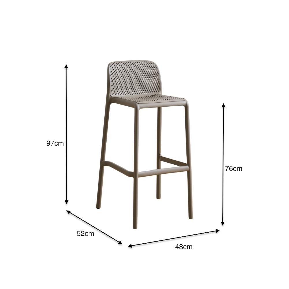 Combo Supre, Incluye Barra de Cocina y 2 Sillas para Bar Color Taupe