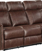 Lexicon Gallina Power - Sofá reclinable doble, color marrón