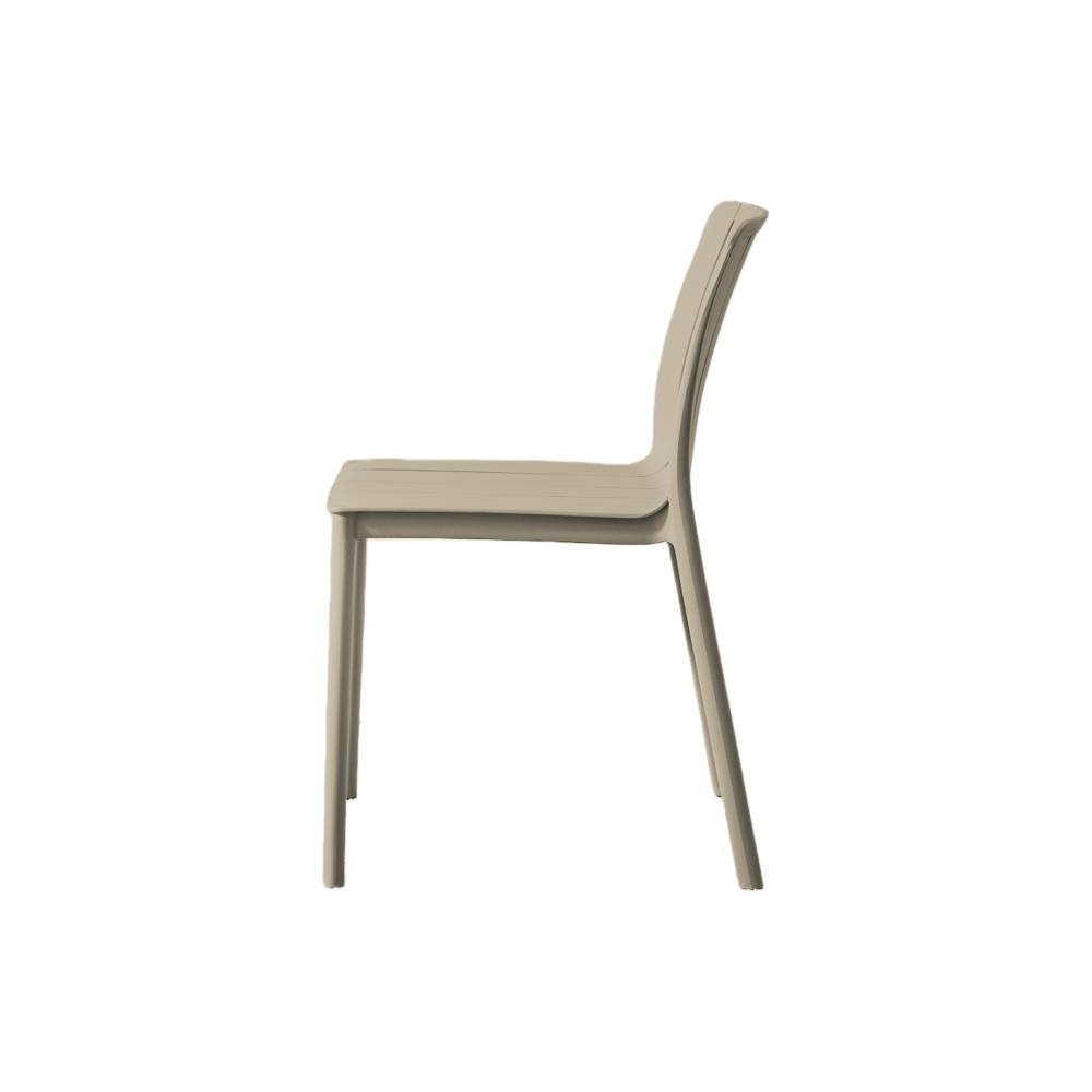 Silla Alice, Taupe, Con espaldar y diseño minimalista x2