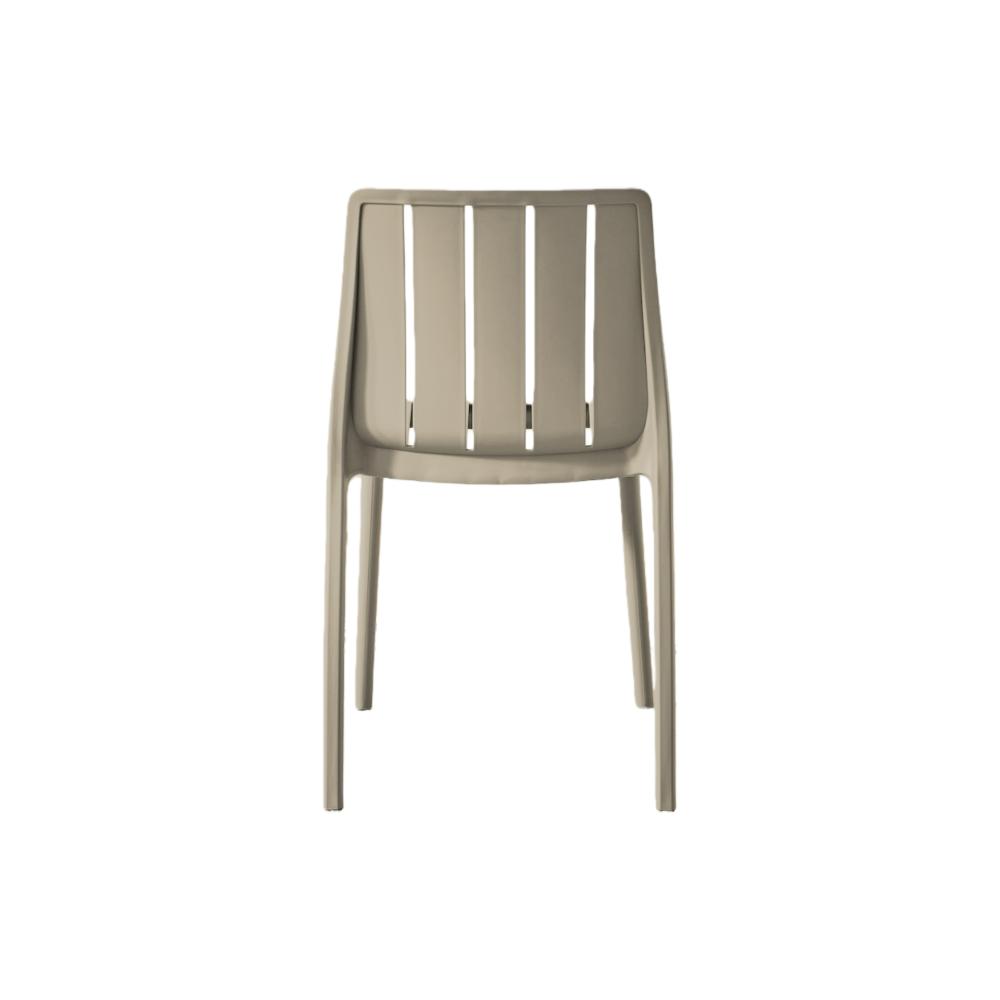 Silla Alice, Taupe, Con espaldar y diseño minimalista x2