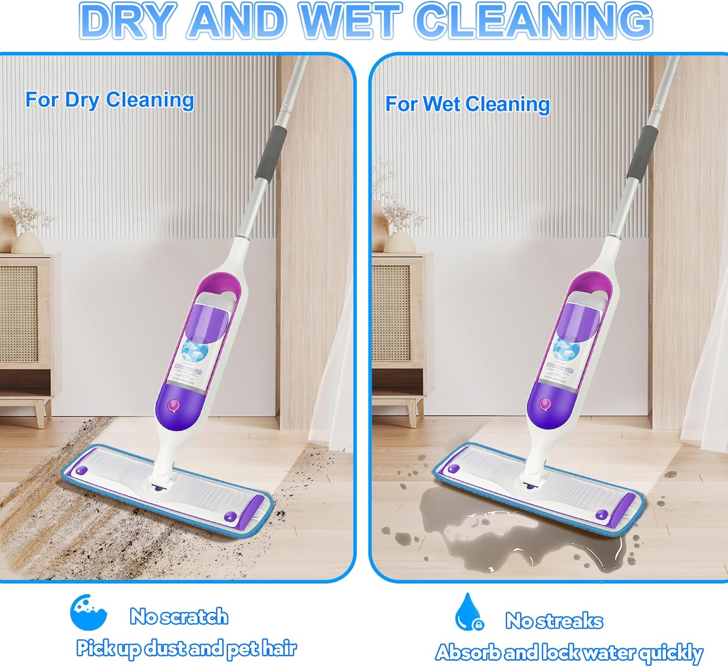 Almohadillas de repuesto para trapeador compatibles con Swiffer PowerMop,...