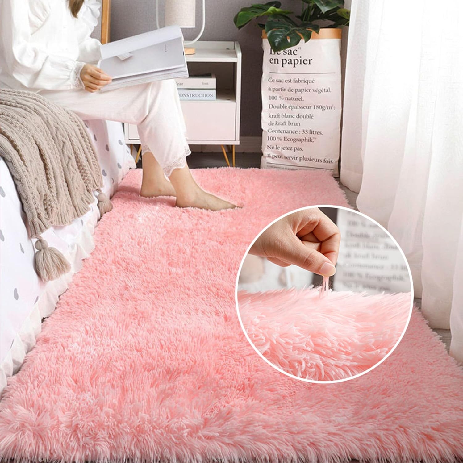Alfombras de área ultra suaves para interiores y modernas, para decoración del...
