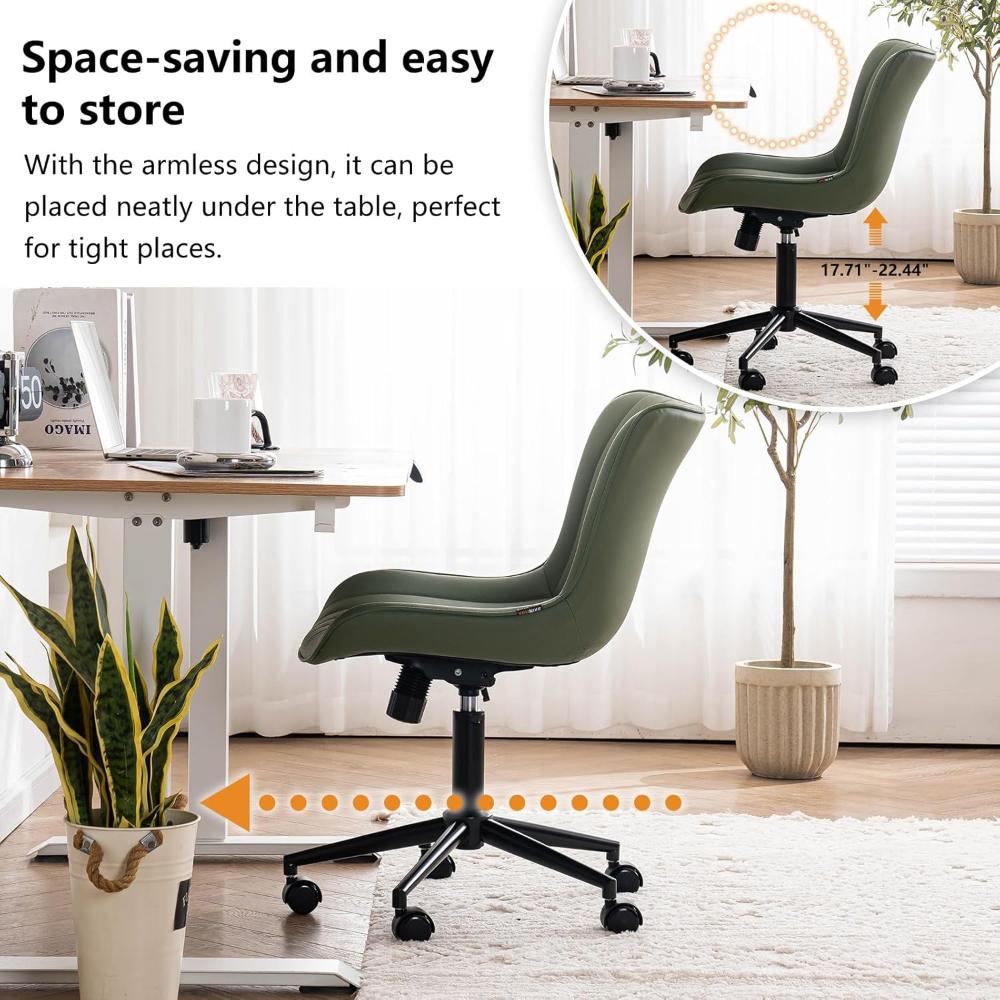 Silla de oficina YOUNIKE sin brazos con ruedas