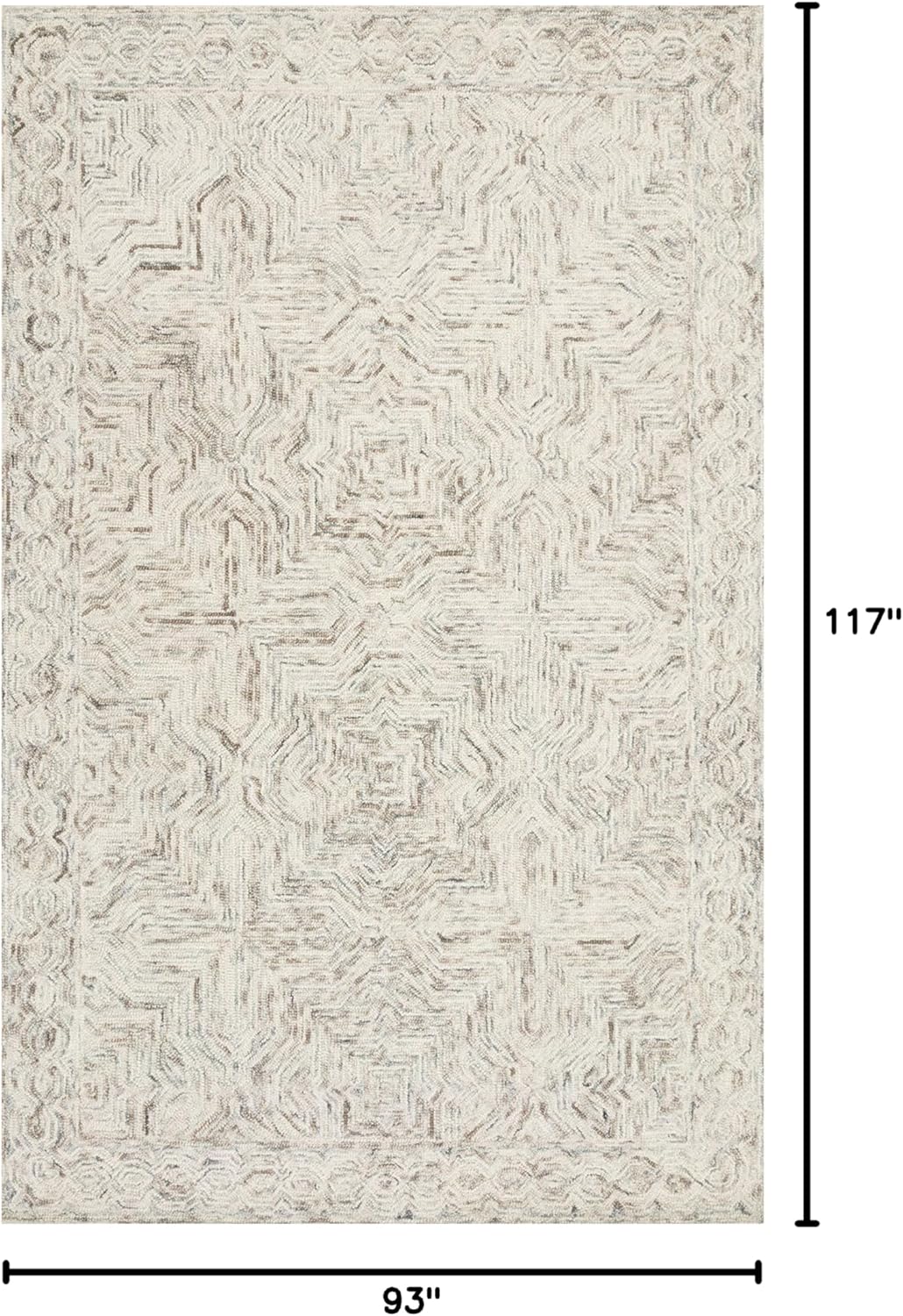 Loloi II Ziva - Alfombra neutra de 7'-9" x 9'-9"