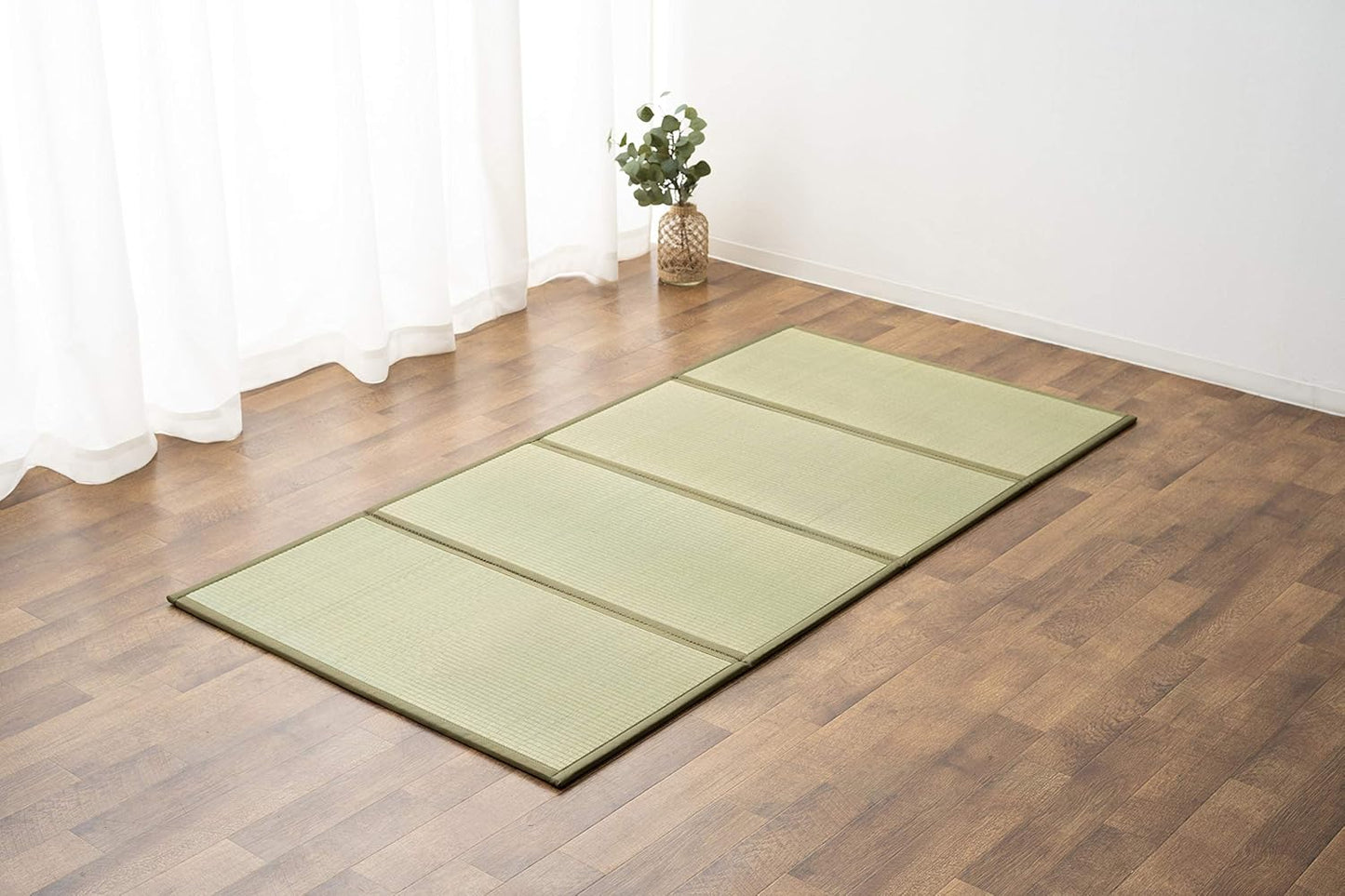 Alfombrilla de tatami japonés, césped natural (sin teñir), colchón plegable de