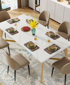Mesa de comedor para 6-8 personas, mesa de cocina rectangular de 70.9 pulgadas