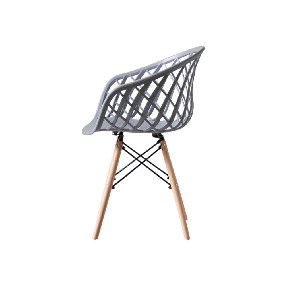 Silla Oasis con Brazos, Color Gris, Con espaldar