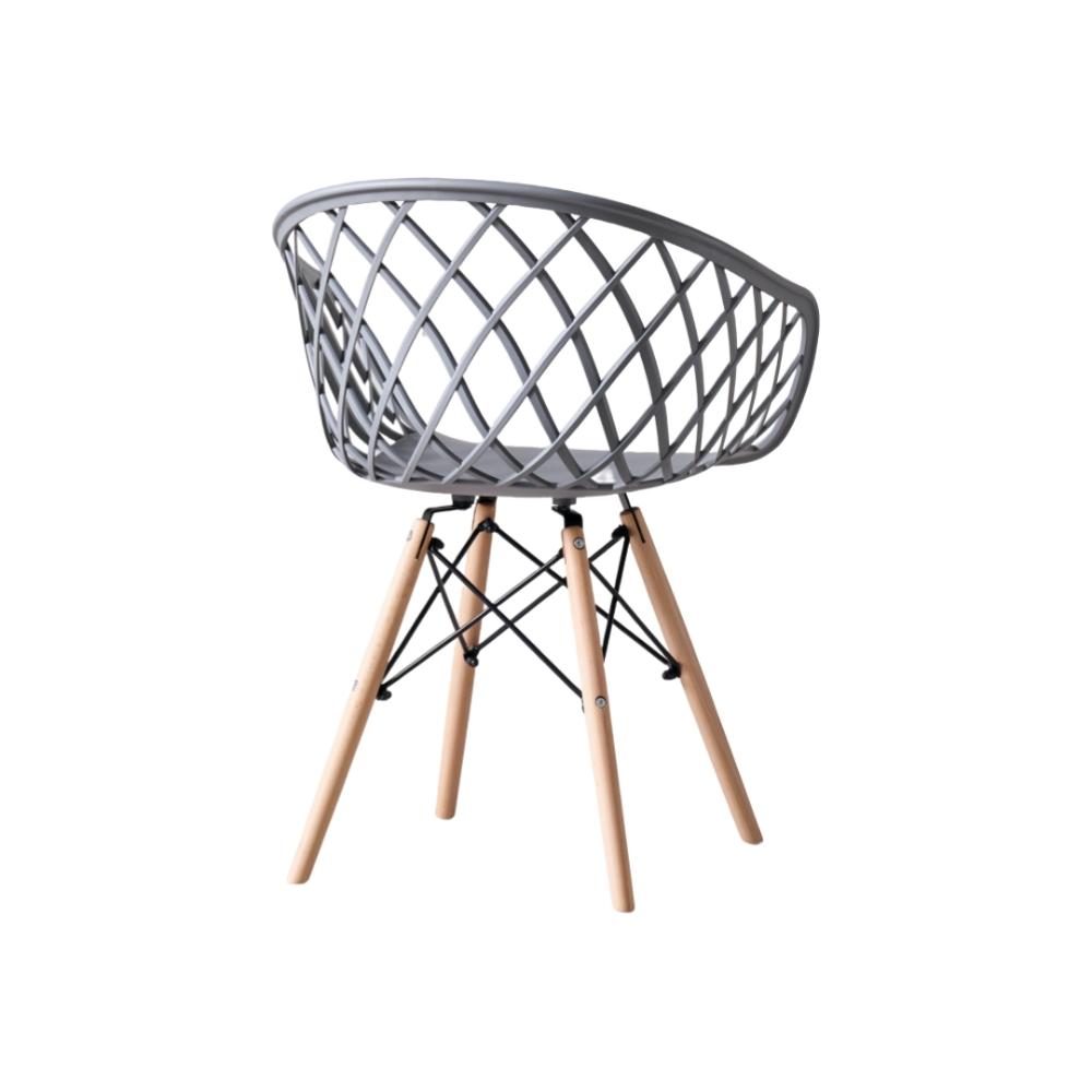 Silla Oasis con Brazos, Color Gris, Con espaldar