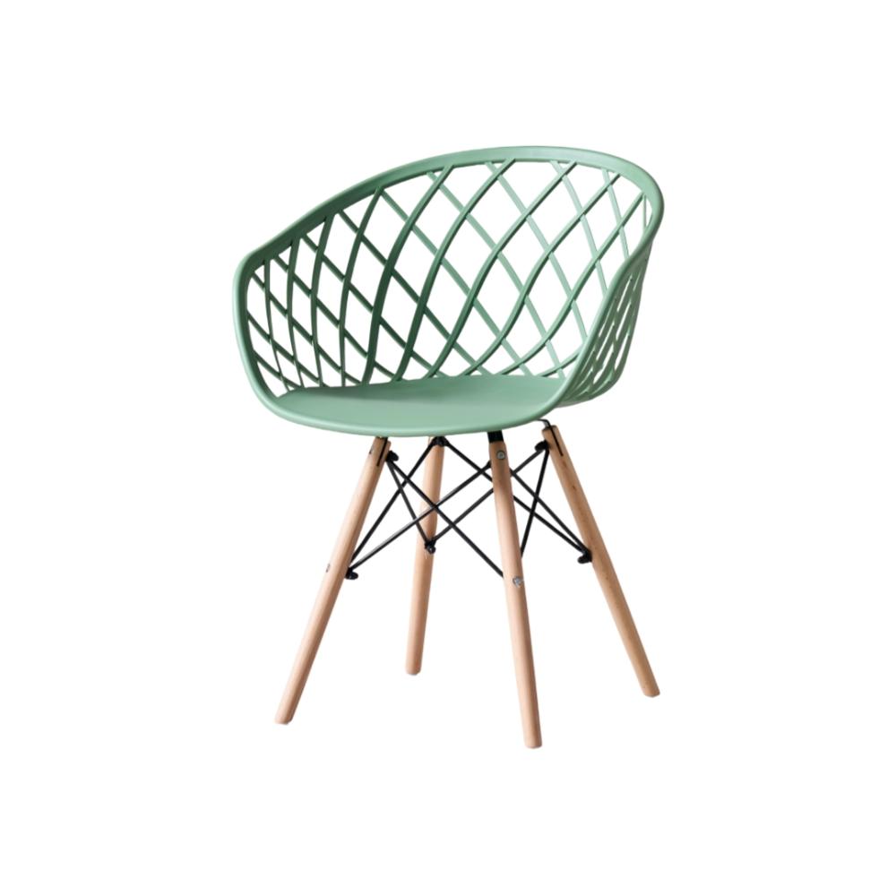 Silla Oasis con Brazos, Color Verde Olivo, con Espaldar