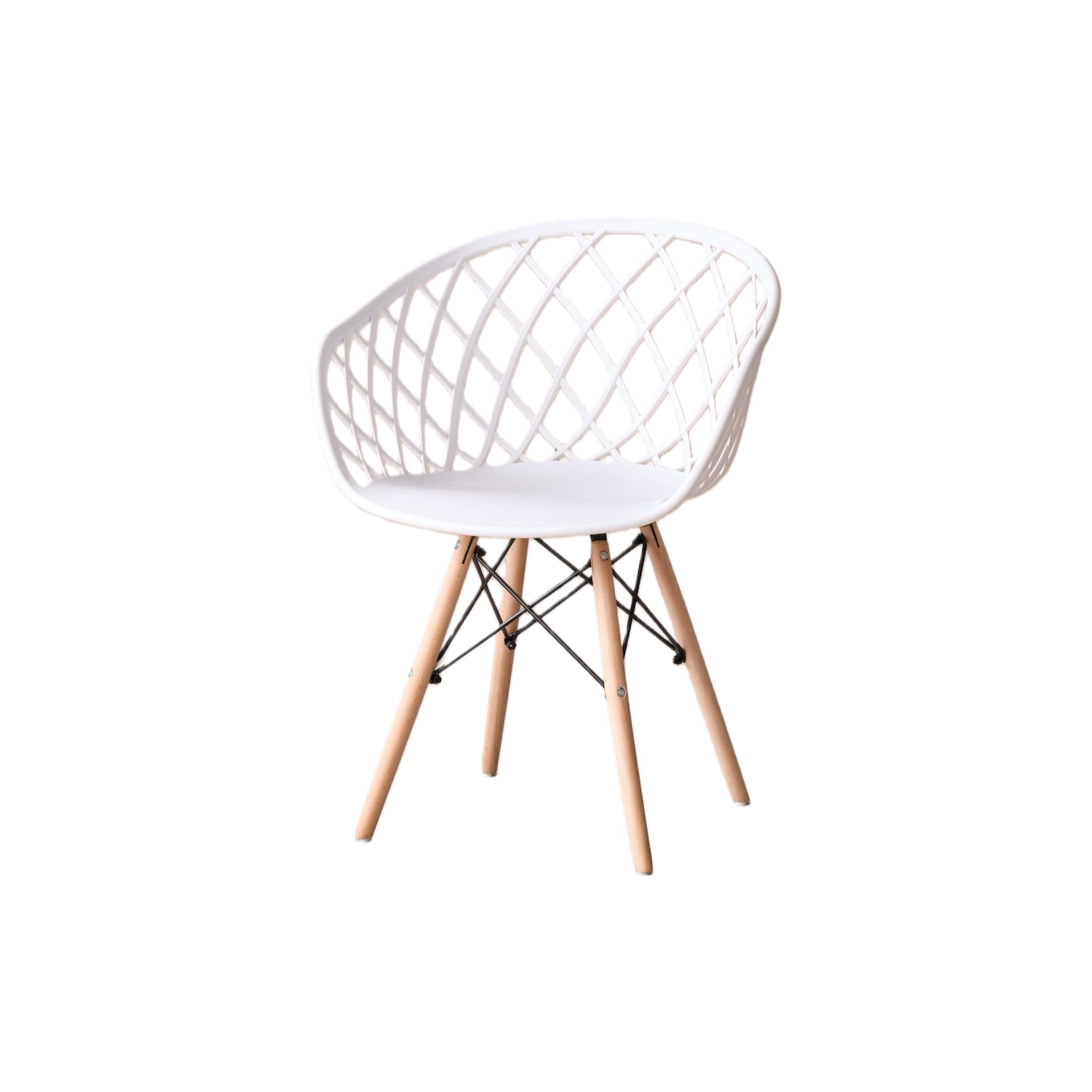 Set de 2 Sillas Oasis con Brazos, Color Blanco, con Espaldar