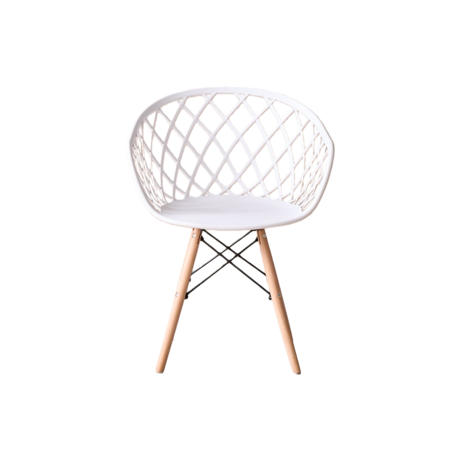Set de 2 Sillas Oasis con Brazos, Color Blanco, con Espaldar