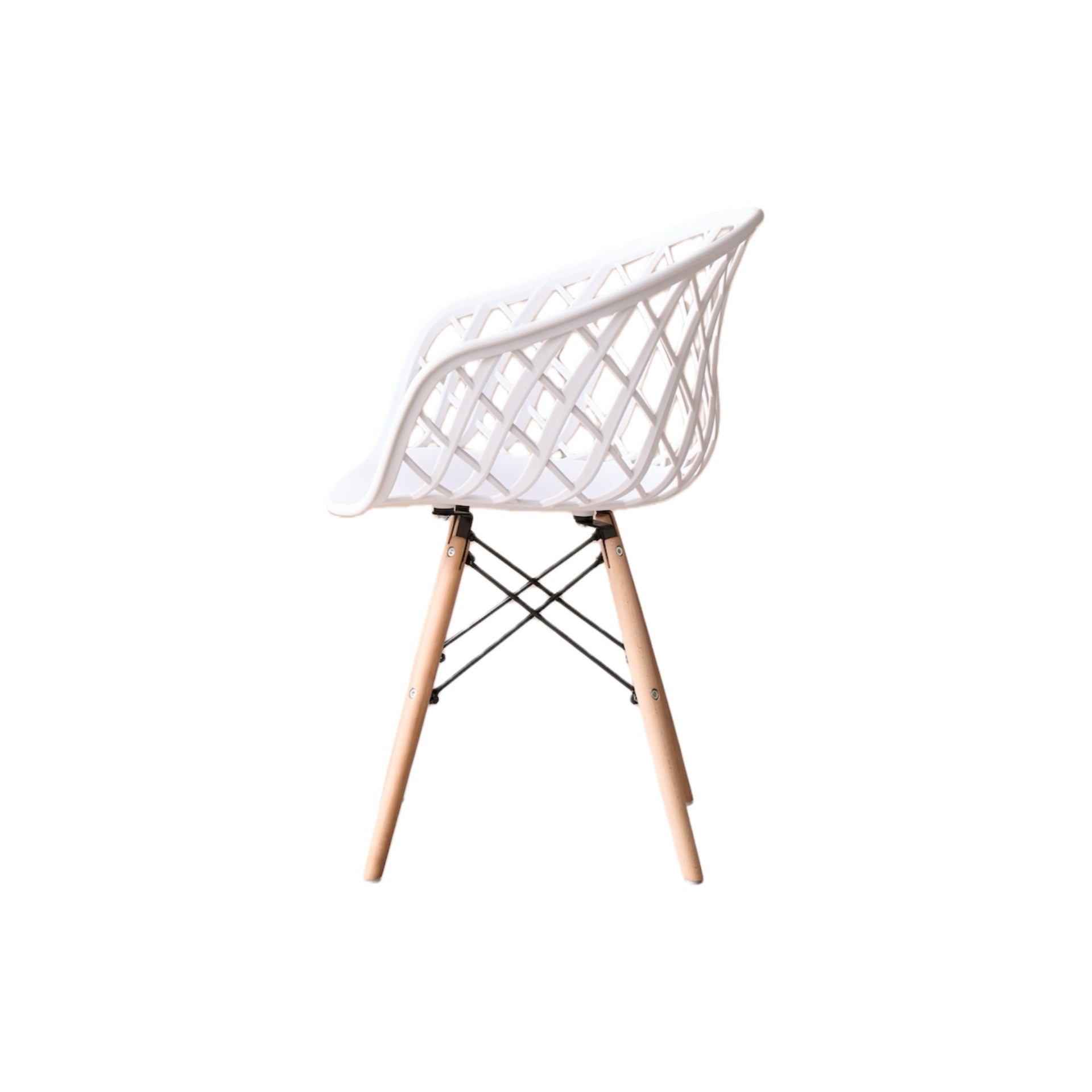Set de 2 Sillas Oasis con Brazos, Color Blanco, con Espaldar