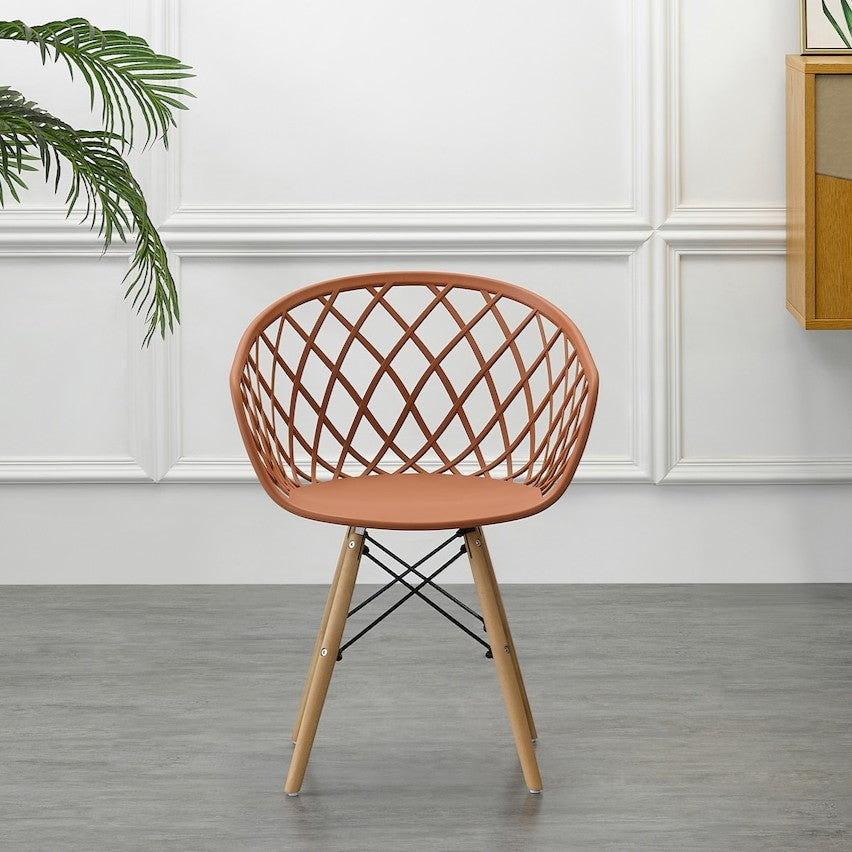 Silla Oasis con Brazos, Color Terracota, con Espaldar