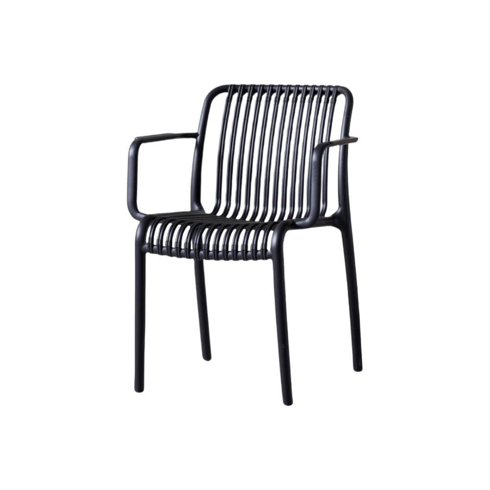 Combo Dos Silla Terra con Brazos, Color Verde Olivo y Negro