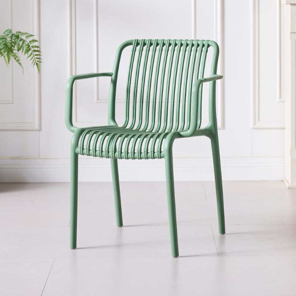 Silla Terra con Brazos, Color Verde Olivo, con Espaldar
