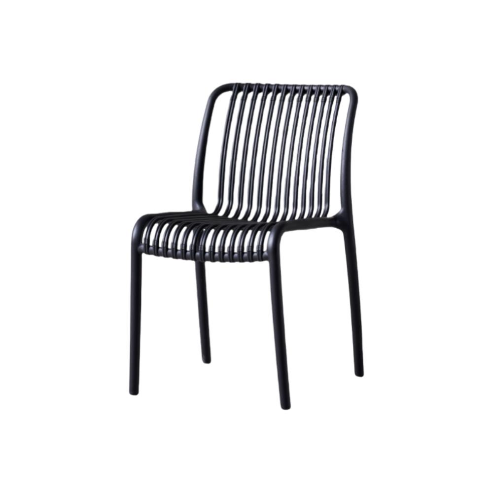 Silla Terra, Color Negro, Con espaldar