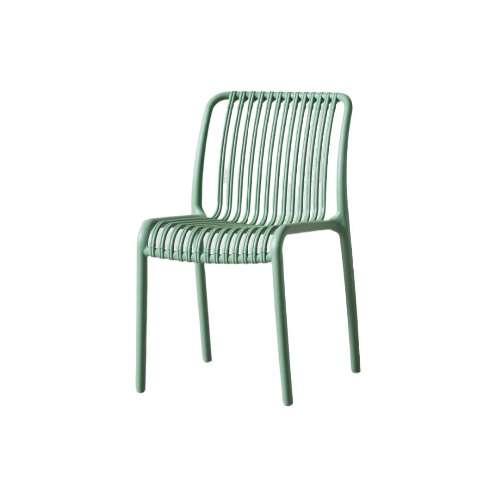 Silla Terra, Color Verde Olivo, Con espaldar X2