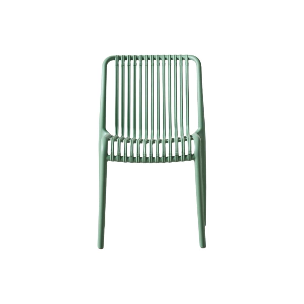 Silla Terra, Color Verde Olivo, Con espaldar X2