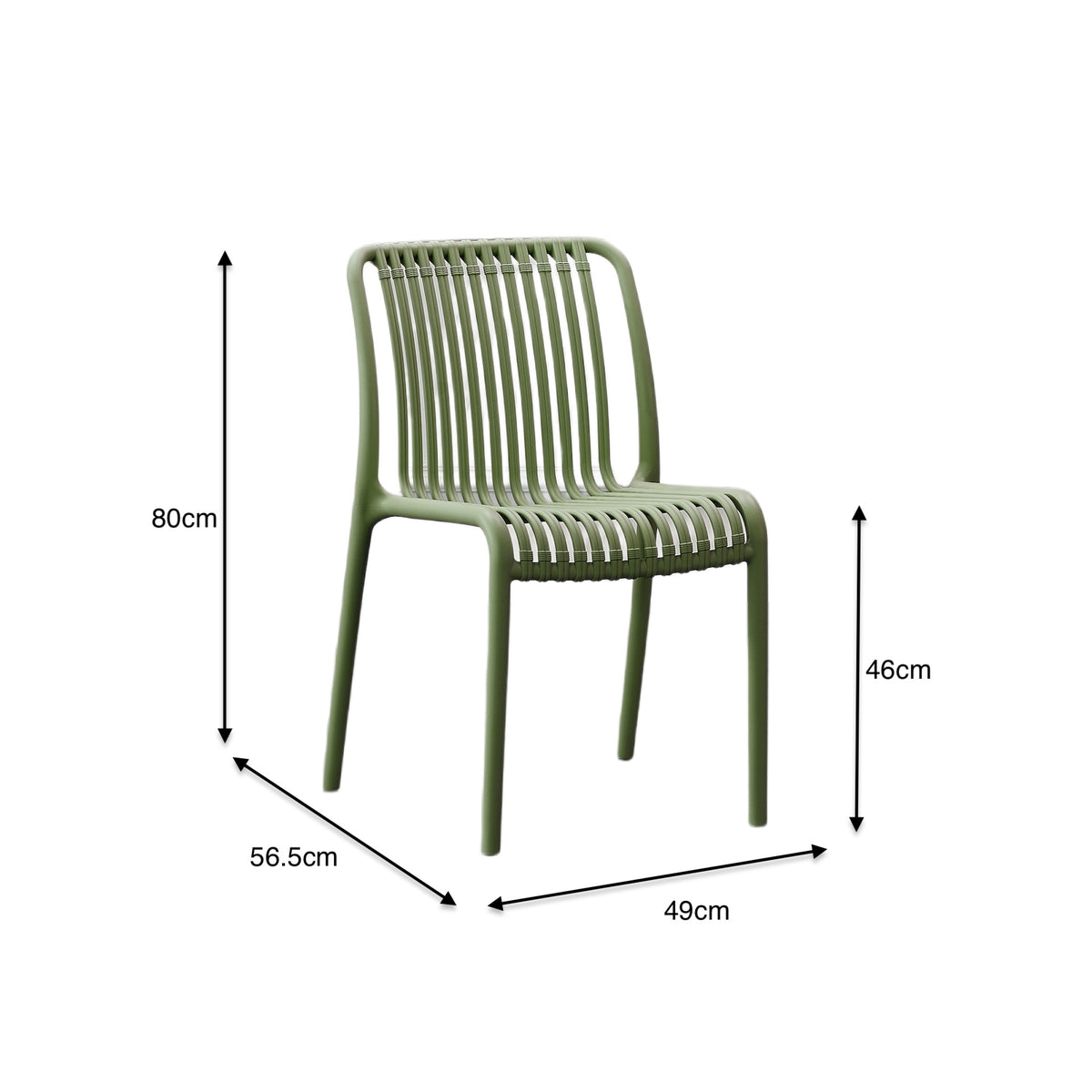 Silla Terra, Color Verde, con Espaldar