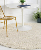 Rugs.com - Alfombra de la colección Über Cozy Solid Shag  Alfombra redonda de...