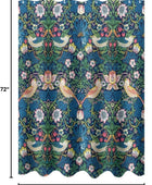 William Morris - Cortina de ducha, diseño de flores vintage en acuarela, juego...