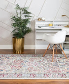 Rugs.com Rabia Collection - Alfombra baja marfil de 5 x 8 pies, perfecta para...