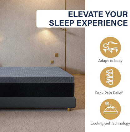 EGOHOME Colchón individual de 10 pulgadas, colchón de espuma viscoelástica de