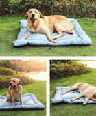 Cama para perro de campamento de 40 x 32 pulgadas, al aire libre, impermeable,...