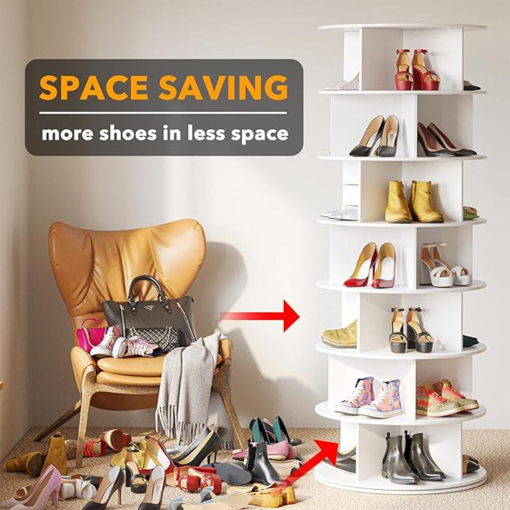Zapatero giratorio de 7 niveles SpaceAid