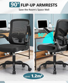 MINLOVE Silla de oficina ergonómica con soporte lumbar ajustable y altura,...