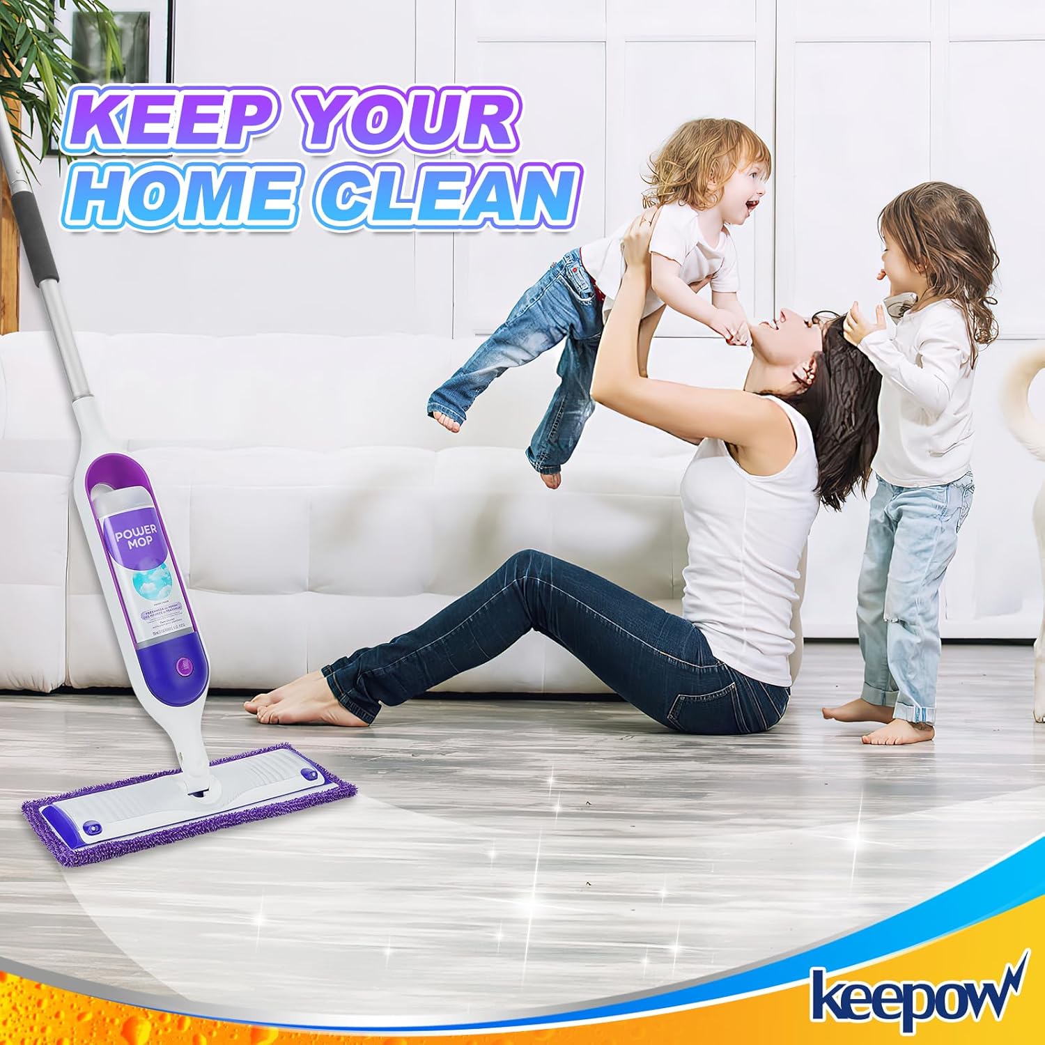 KEEPOW Almohadillas de repuesto para mopa eléctrica Swiffer, almohadillas para...