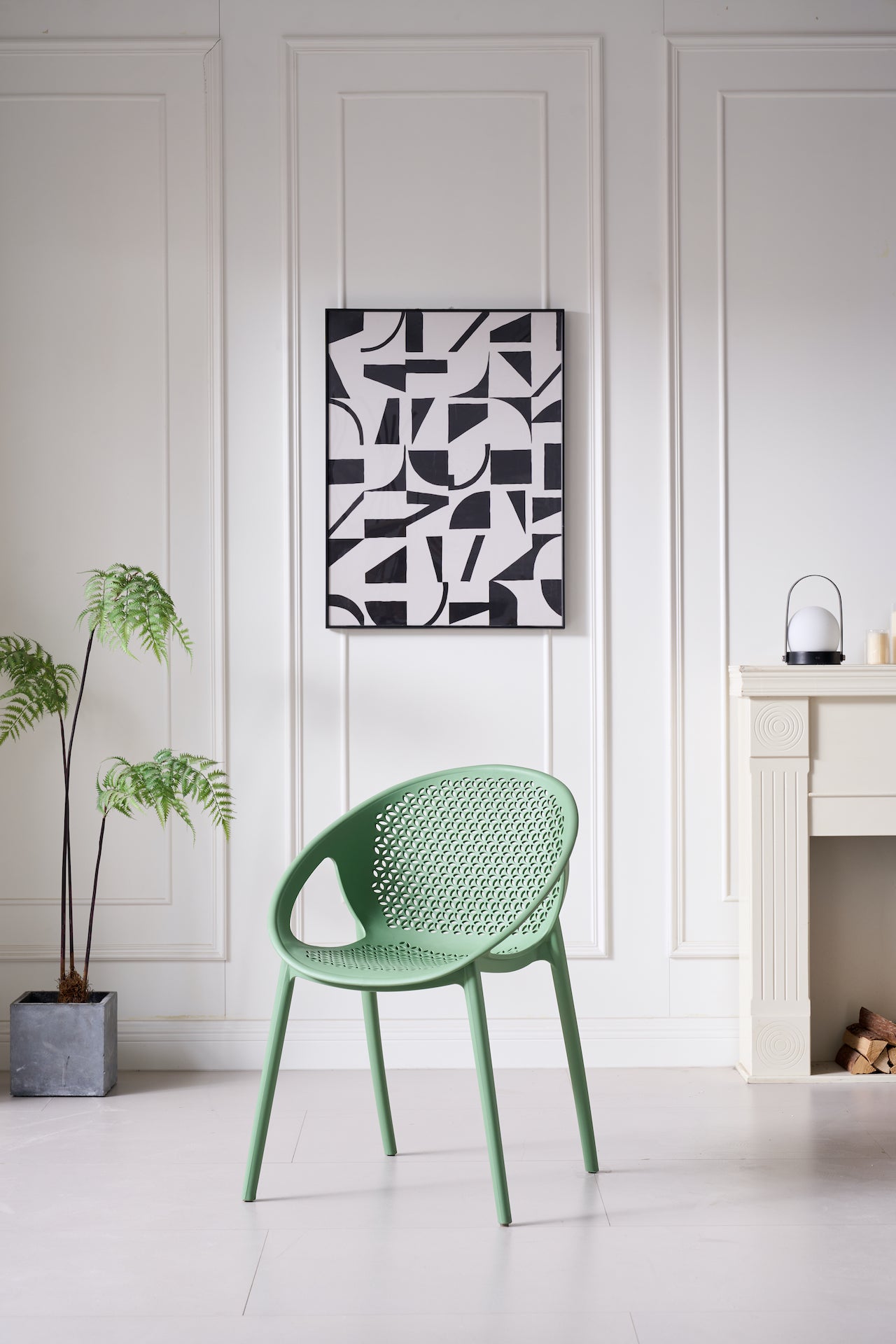 Combo Tres Silla Selva Con Brazos, Color Verde Olivo, Gris y Negro