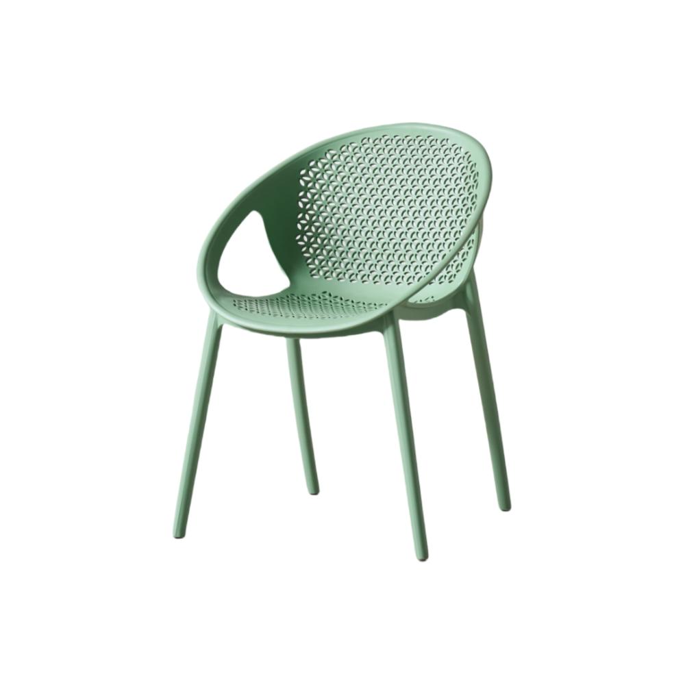Combo Tres Silla Selva Con Brazos, Color Verde Olivo, Gris y Negro