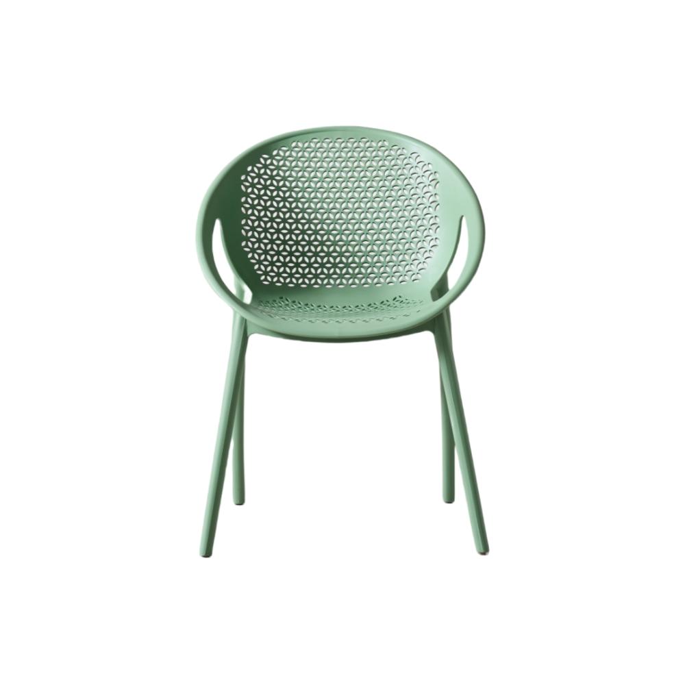 Combo Tres Silla Selva Con Brazos, Color Verde Olivo, Gris y Negro