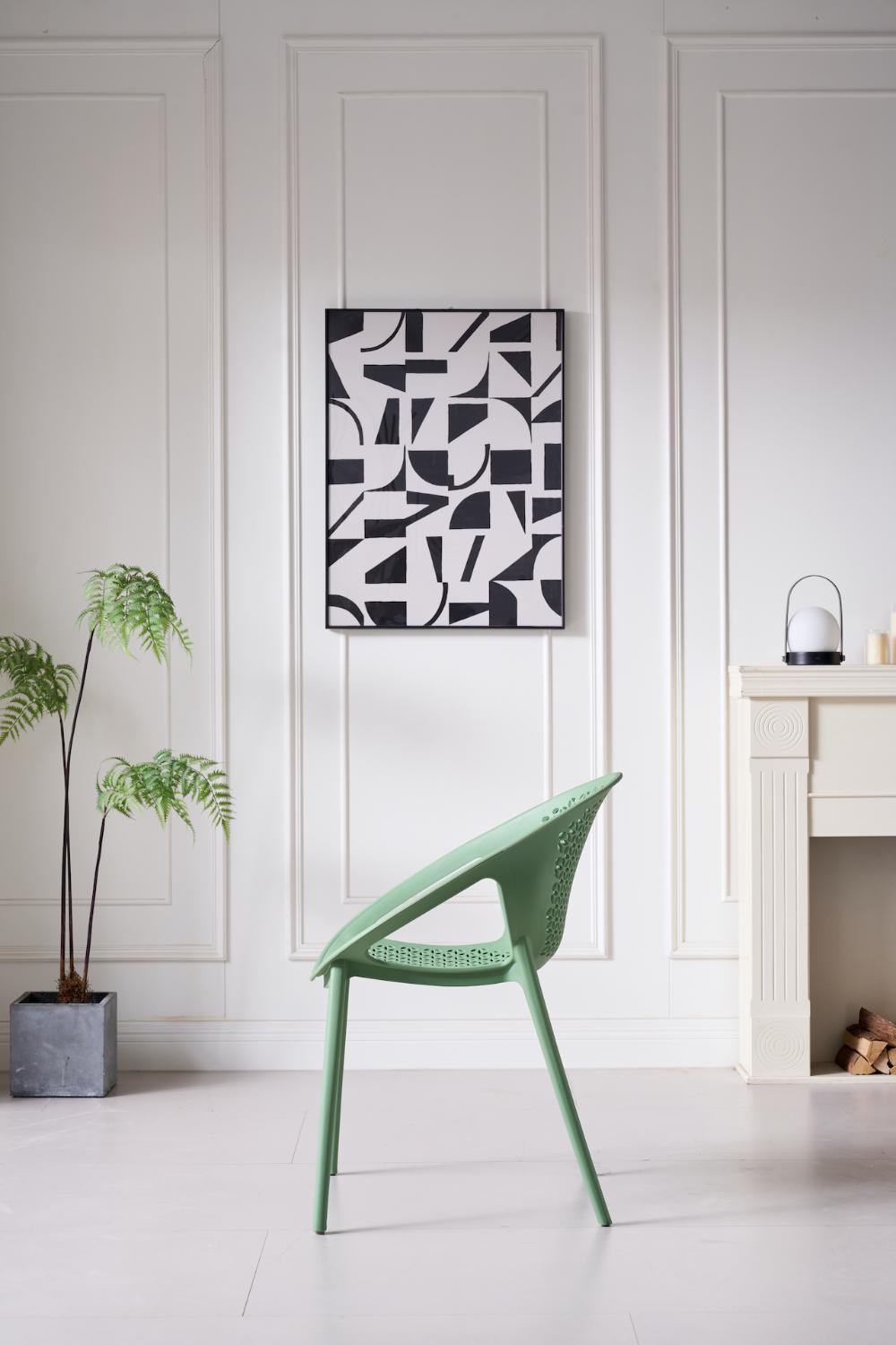 Silla Selva Con Brazos, Color Verde Olivo, Con espaldar