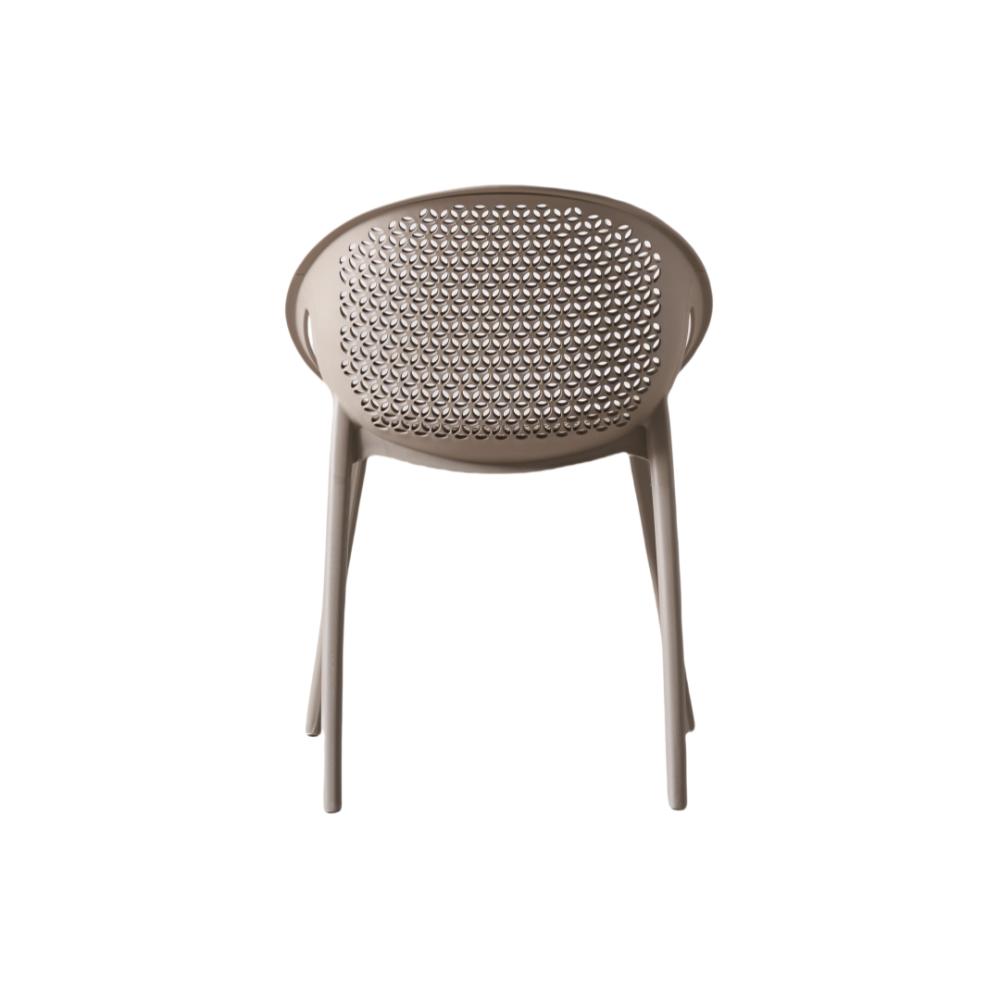 Silla Selva Con Brazos, Color Taupe, Con espaldar X2