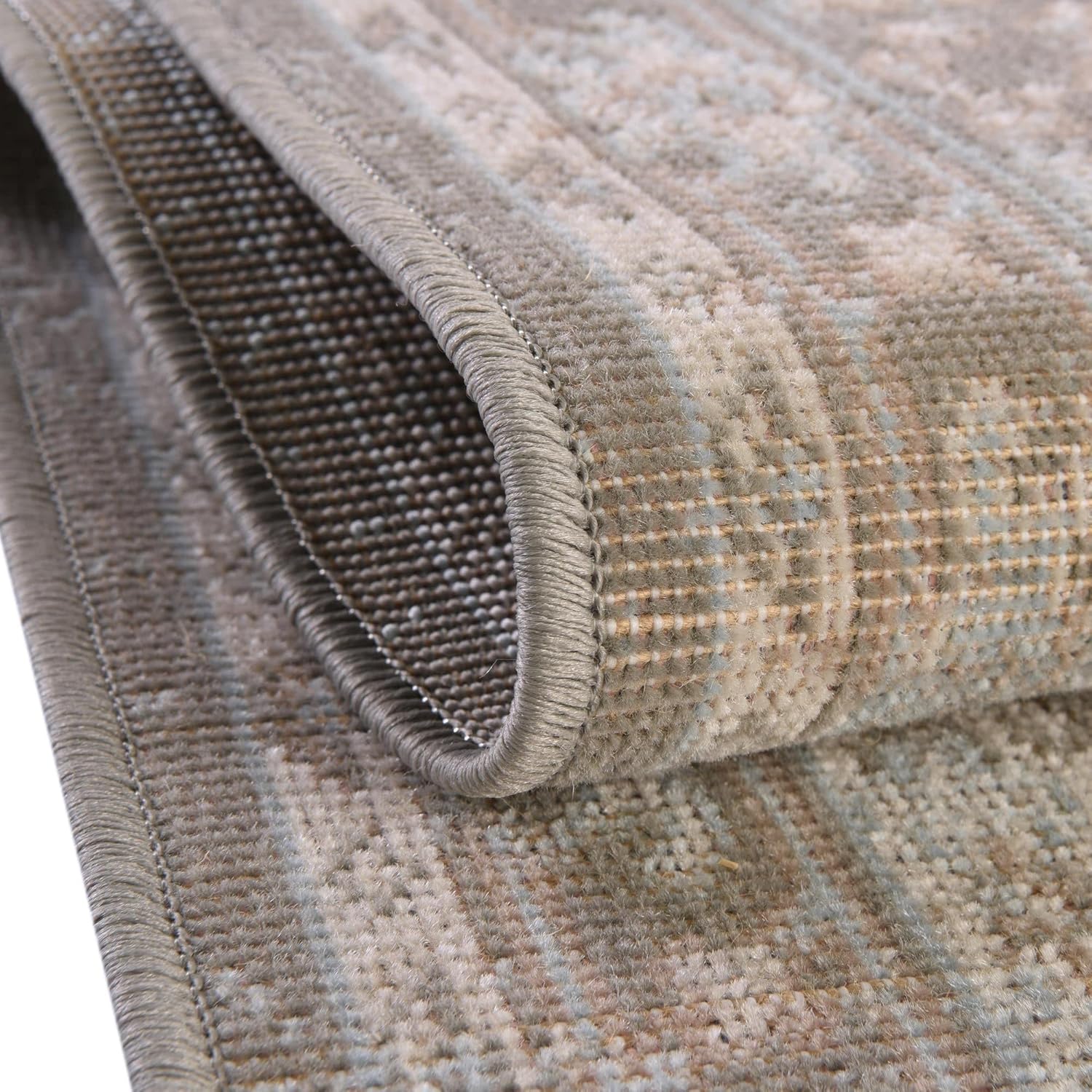 Whitney Collection Alfombra Milano (2 pies x 6 pies 1 pulgada, gris nubemarfil)
