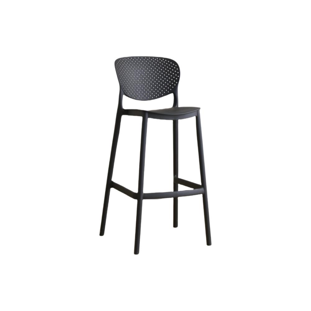 Silla para Bar Rio, Color Negro, Diseño Moderno