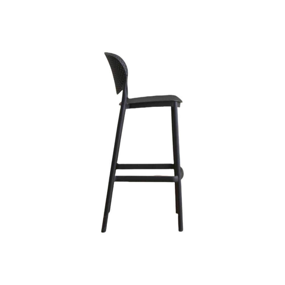 Silla para Bar Rio, Color Negro, Diseño Moderno