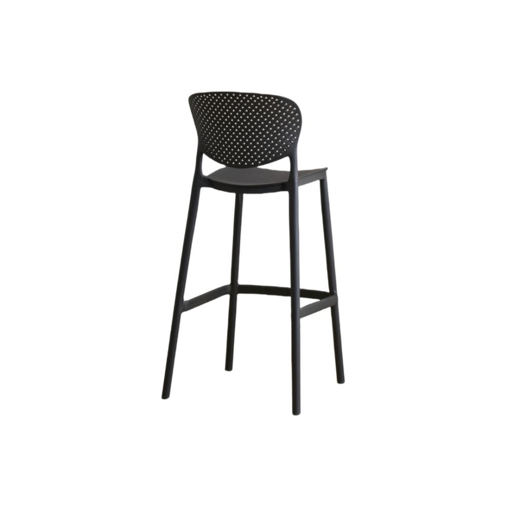 Silla para Bar Rio, Color Negro, Diseño Moderno