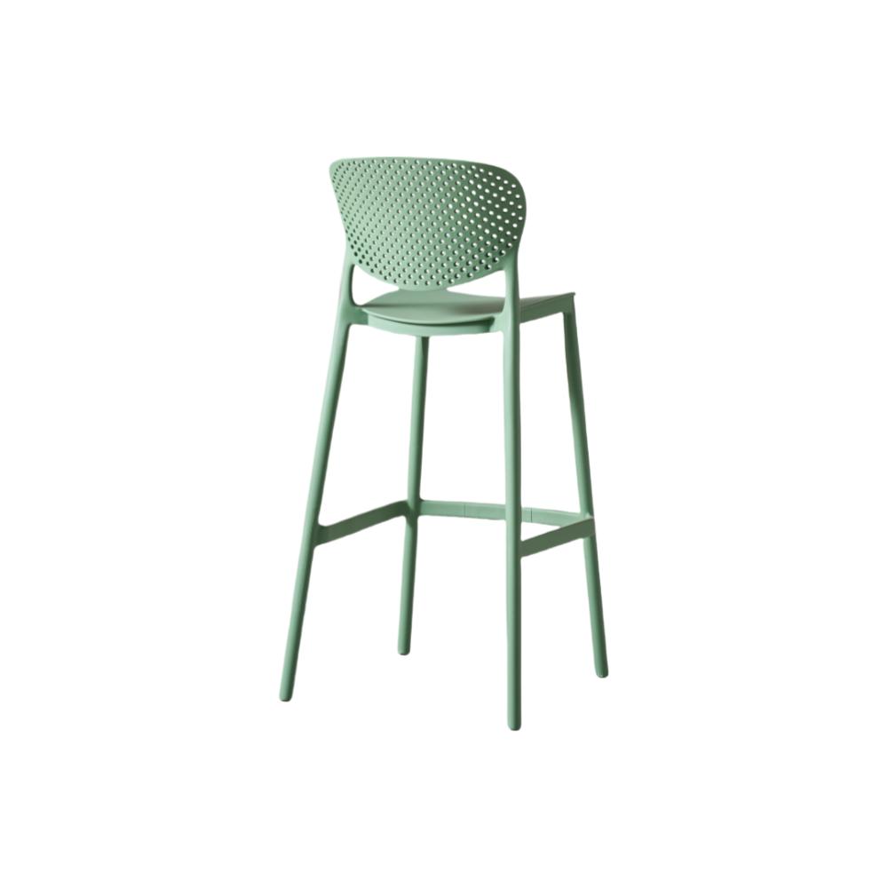 Silla para Bar Rio, Color Verde Olivo, Diseño Moderno X2