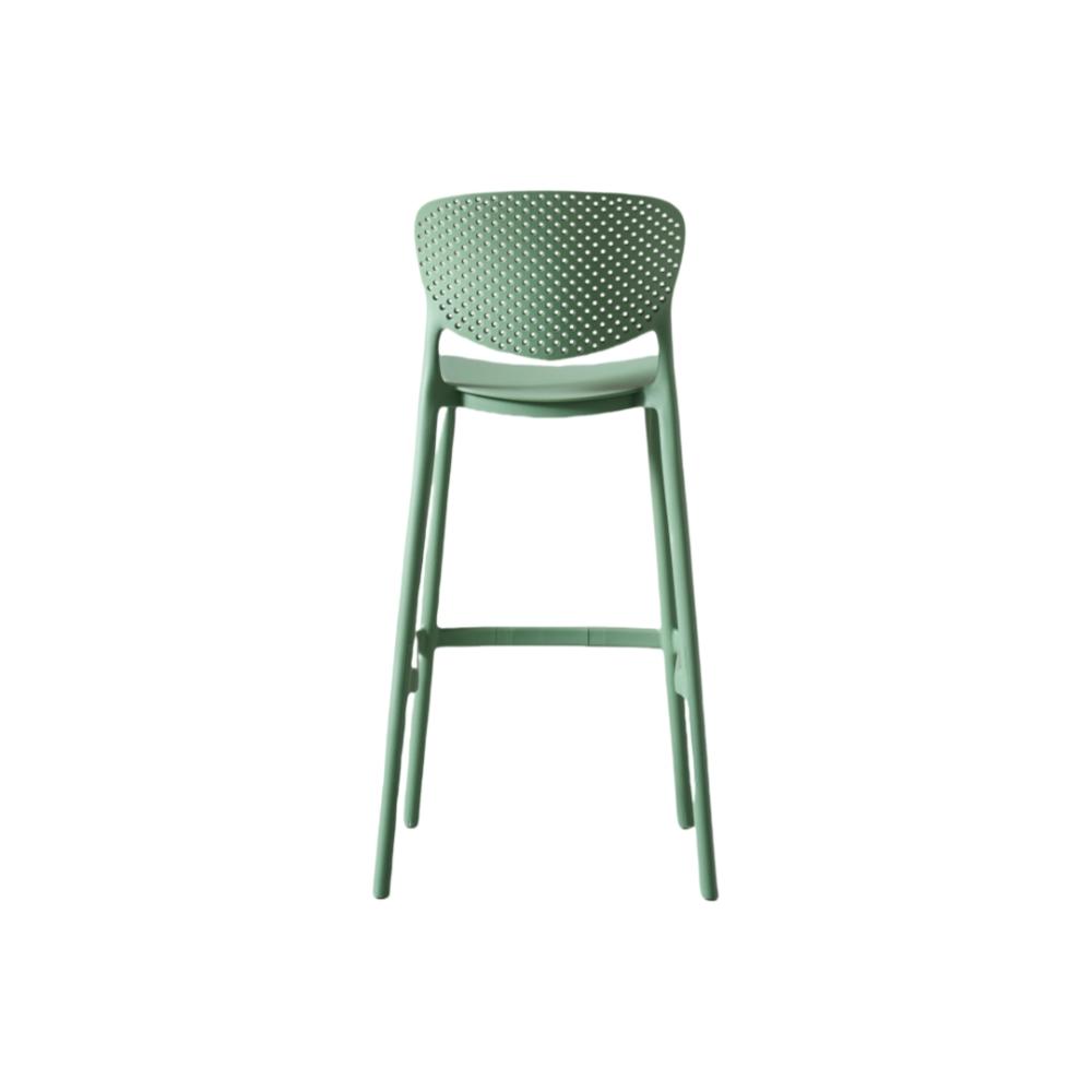 Silla para Bar Rio, Color Verde Olivo, Diseño Moderno X2
