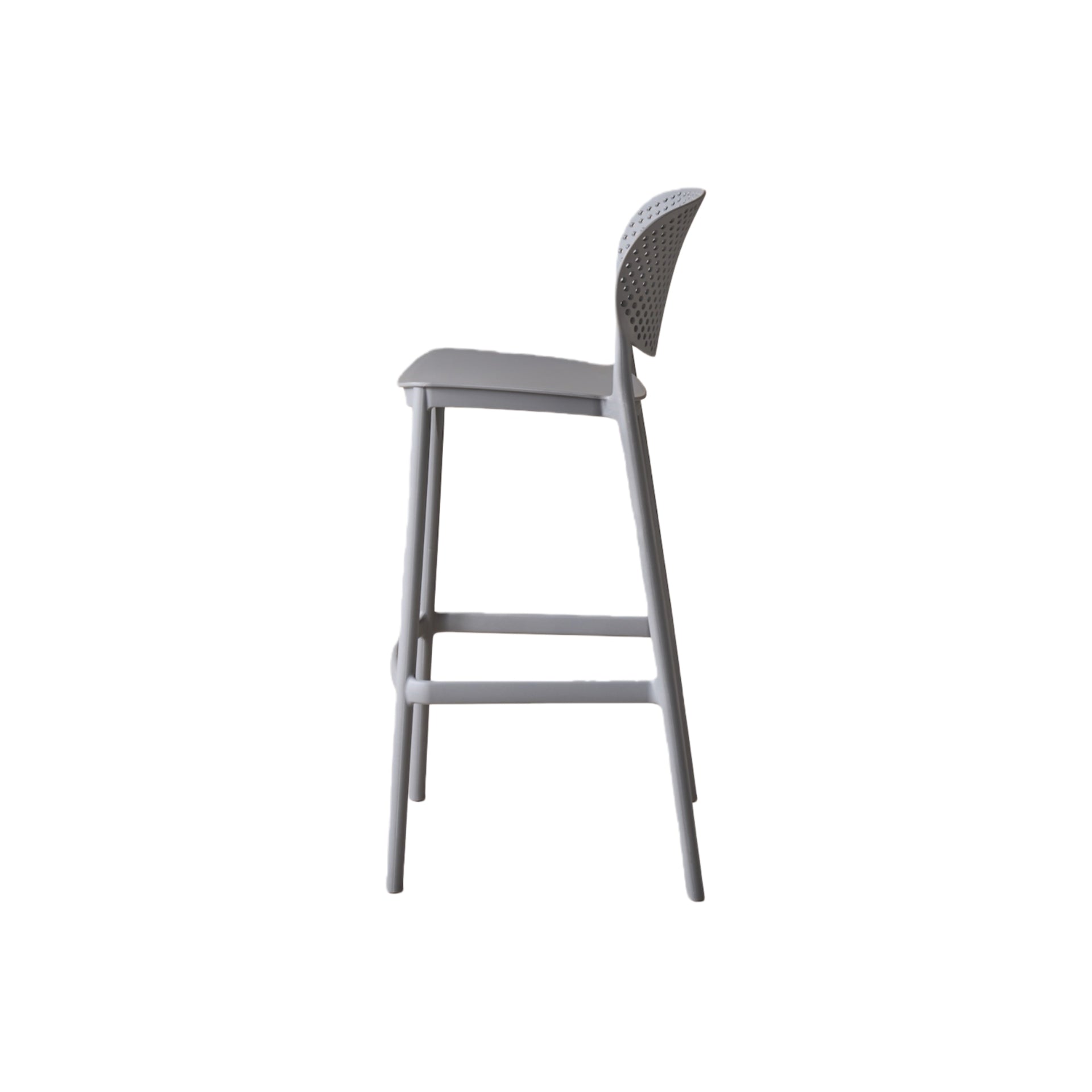 Silla para Bar Rio, Color Gris Oscuro, Diseño Moderno