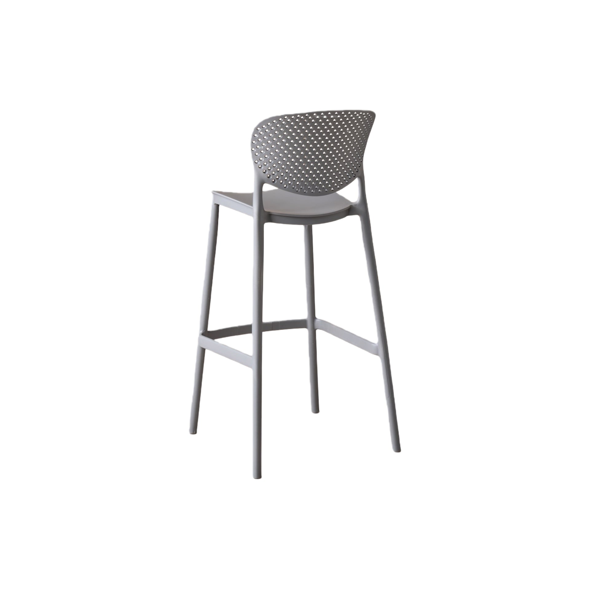 Silla para Bar Rio, Color Gris Oscuro, Diseño Moderno